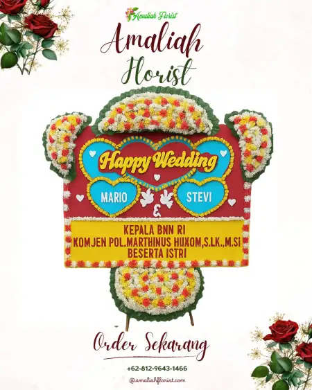 Papan Bunga Pernikahan Triguno